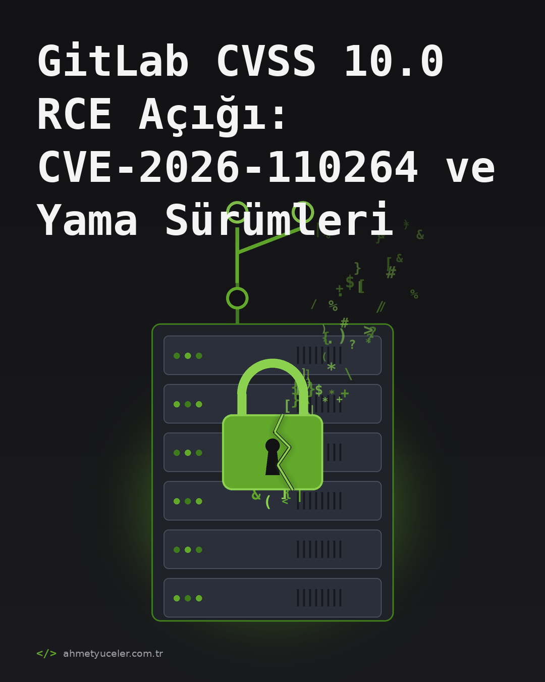 GitLab CVSS 10.0 RCE Açığı: CVE-2026-110264 ve Yama Sürümleri